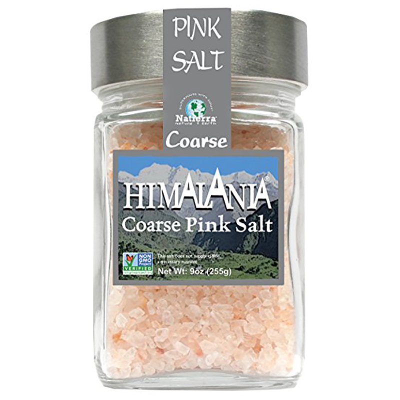 NATIERRA NATURA + EARTH - HIMALANIA COARSE PINK SALT - NON GMO - SEASONING - 9oz