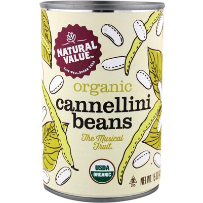 NATURAL VALUE - ORGANIC CANNELLINI BEANS - 15oz