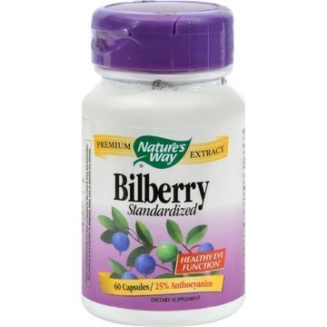 NATURE'S WAY - BILBERRY STANDARDIZED - 60 Capsules
