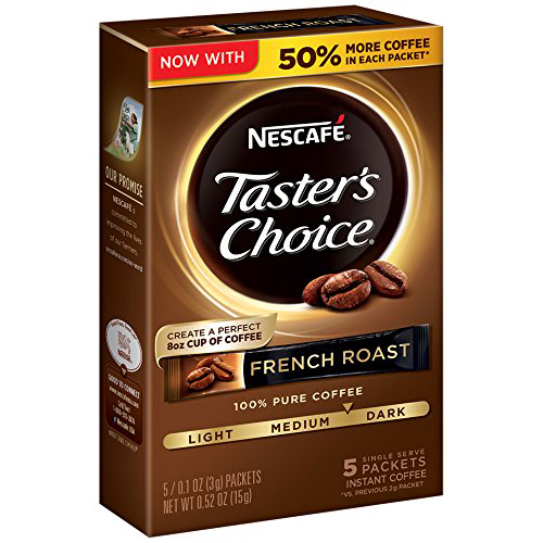 NESCAFE - TASTER'S CHOICE - (French Roast) - 5 PCS 0.52oz