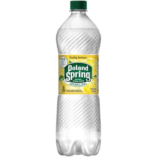 NESTLE - POLAND SPRING SPARKLING WATER - (Lemon) - 1L