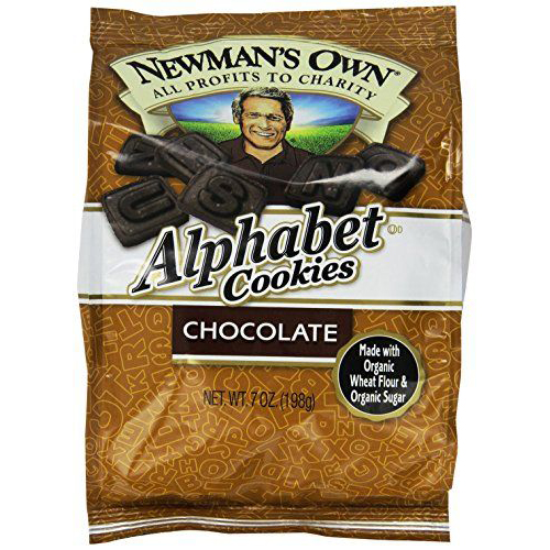 NEWMAN'S OWN - ALPHABET COOKIES - (Chocolate) - 7oz