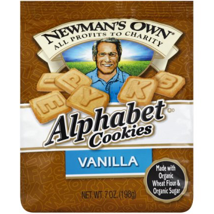 NEWMAN'S OWN - ALPHABET COOKIES - (Vanilla) - 7oz