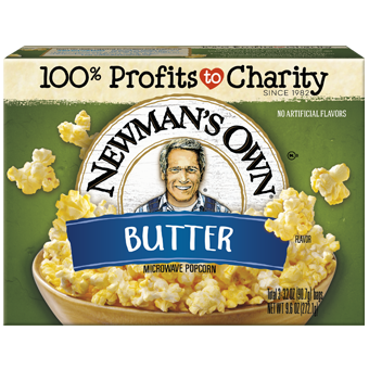 NEWMAN'S OWN - MICROWAVE POPCORN - (Butter) - 9.6oz