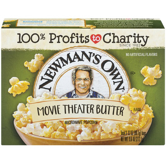NEWMAN'S OWN - MICROWAVE POPCORN - (Movie Theater Butter) - 9.6oz