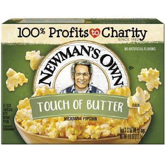 NEWMAN'S OWN - MICROWAVE POPCORN - (Touch of Butter) - 9.6oz