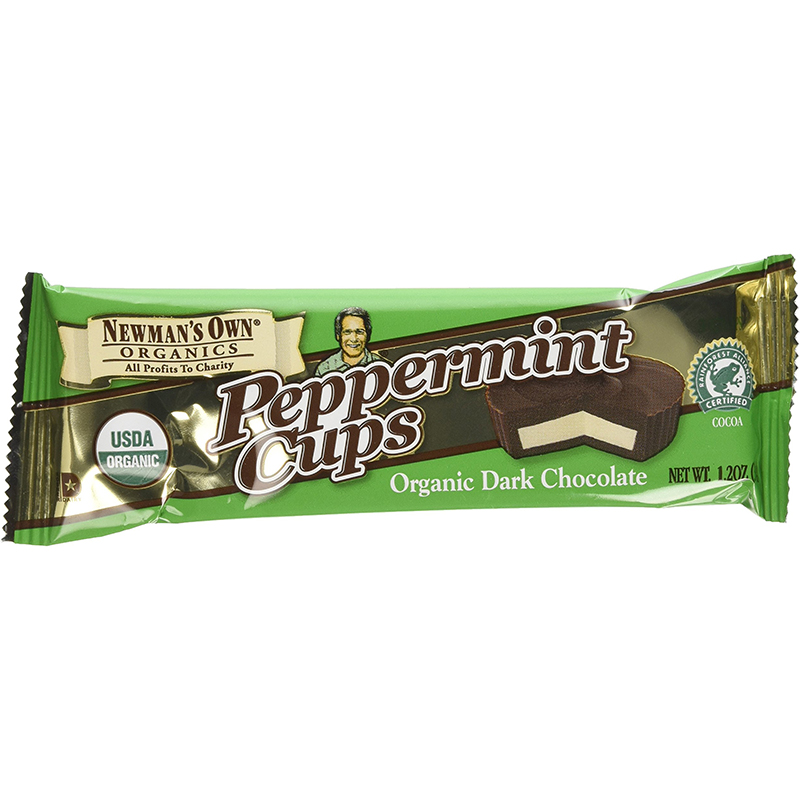NEWMAN'S OWN - PEPPERMINT CUPS - (Organic Dark Chocolate) - 1.2oz