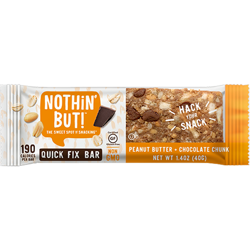 NOTHIN BUT! - QUICK FIX BAR - (Peanut Butter + Chocolate Chunk) - 1.4oz