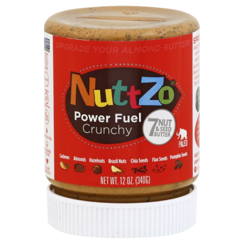 NUTTZO - POWER FUEL CRUNCHY - NON GMO - GLUTEN FREE - VEGAN - (7 Nut & Seed Butter) - 12oz