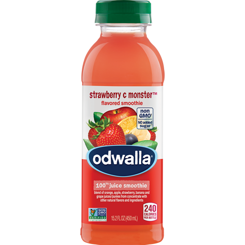 ODWALLA - 100% JUICE SMOOTHIE - (Strawberry C Monster) - 15.2oz