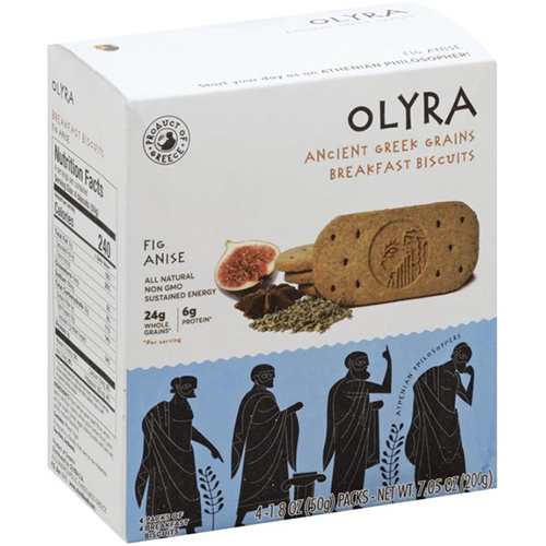 OLYRA - ANCIENT GREEK GRAINS BREAKFAST BISQUITS - (Fig Anise) - 7.05oz