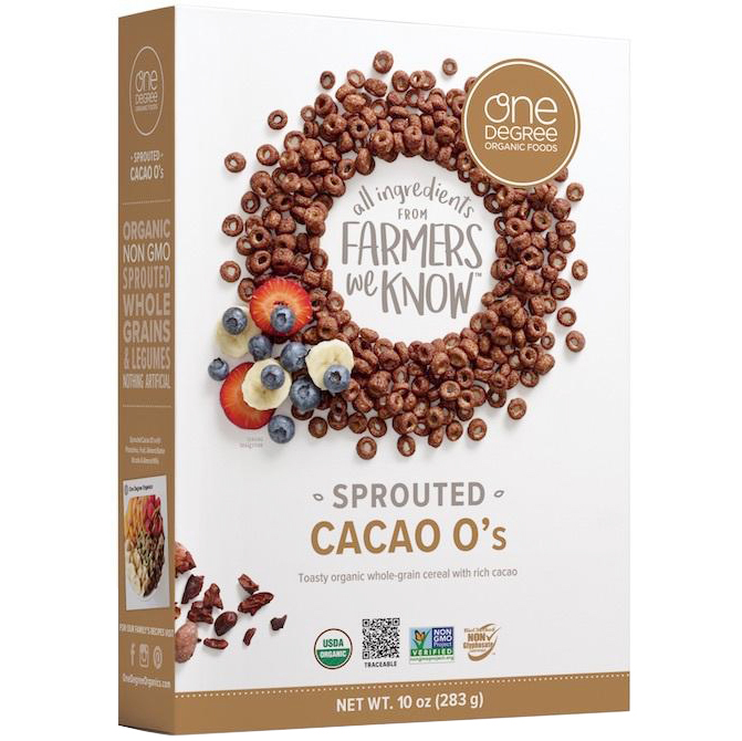 ONE DEGREE - ALL INGREDIENTS FROM FARMERS WE KNOW - NON GMO - (Cacao O's) - 8oz