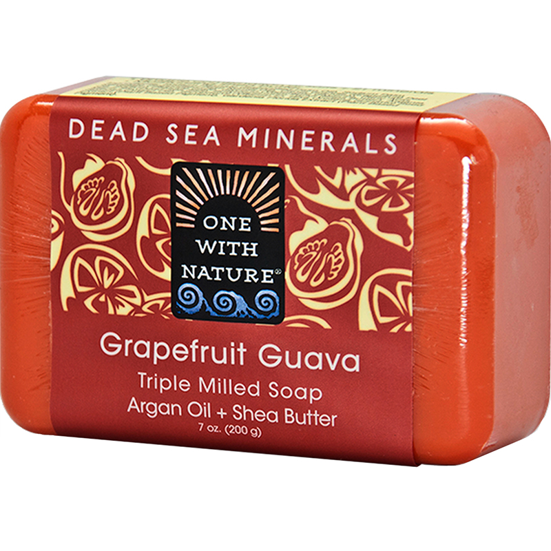 ONE WITH NATURE - DEAD SEA MINERAL SOAP - (Grapefruit Guava) - 7oz
