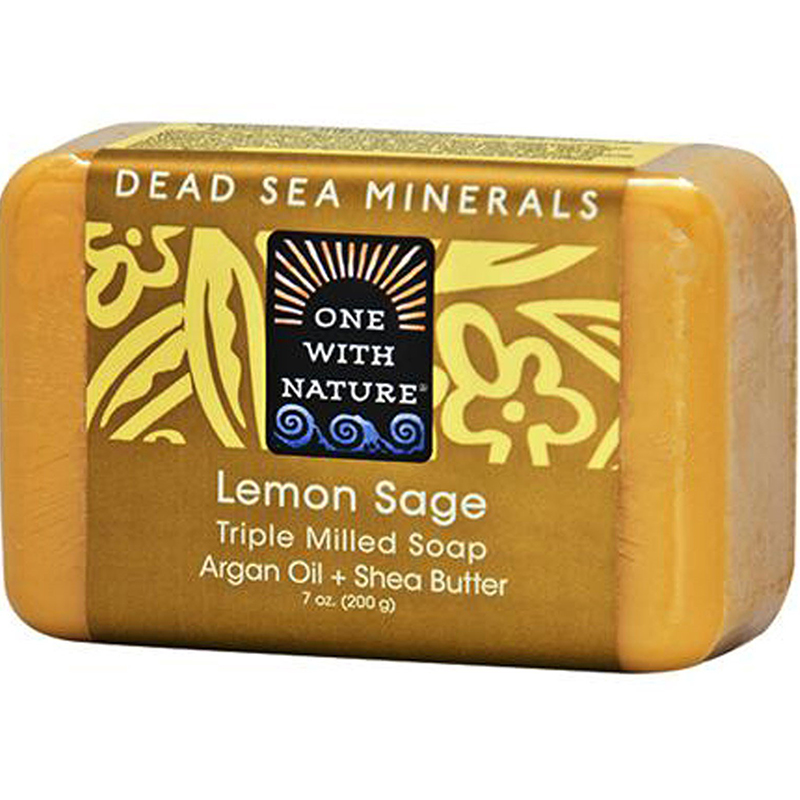 ONE WITH NATURE - DEAD SEA MINERAL SOAP - (Lemon Sage) - 7oz