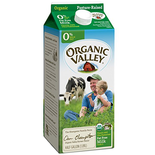 ORGANIC VALLEY - ORGANIC - (0% Milk Fat) - HALF GALLON