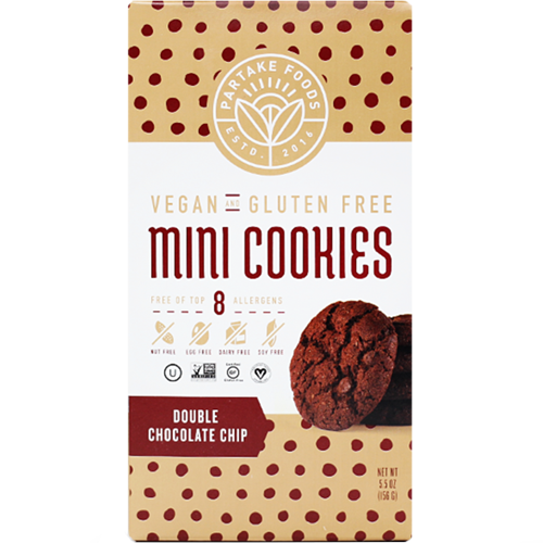 PARTAKE FOODS - MINI COOKIES - (Double Chocolate Chip) - 5.5oz