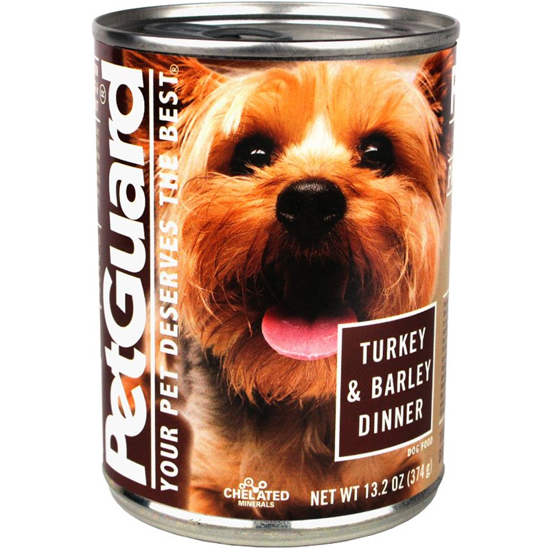 PETGUARD - NATURAL FOOD FOR YOUR DOG - (CAN #01 | Turkey & Barley Dinner) - 13.2oz