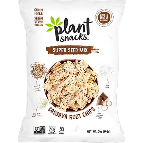 PLANT SNACKS - CASSAVA ROOT CHIPS - (Super Seed Mix) - 5oz