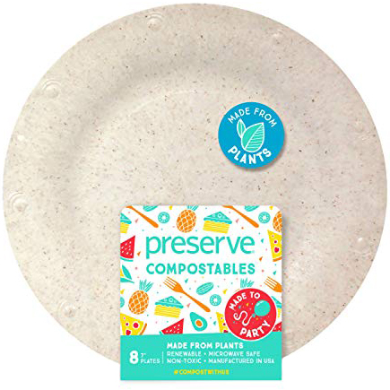 PRESERVE - 7in COMPOSTABLE NON-TOXIC PLATE - 8counts