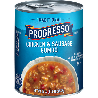 PROGRESSO - SOUP - (Chicken & Sausage Gumbo) - 19oz