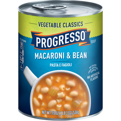 PROGRESSO - SOUP - (Macaroni & Bean) - 19oz