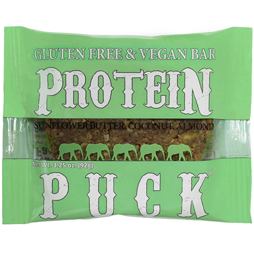 PROTEIN PUCK - GLUTEN FREE & VEGAN BAR - (Sunflower Butter, Coconut, Almond) - 3.25oz