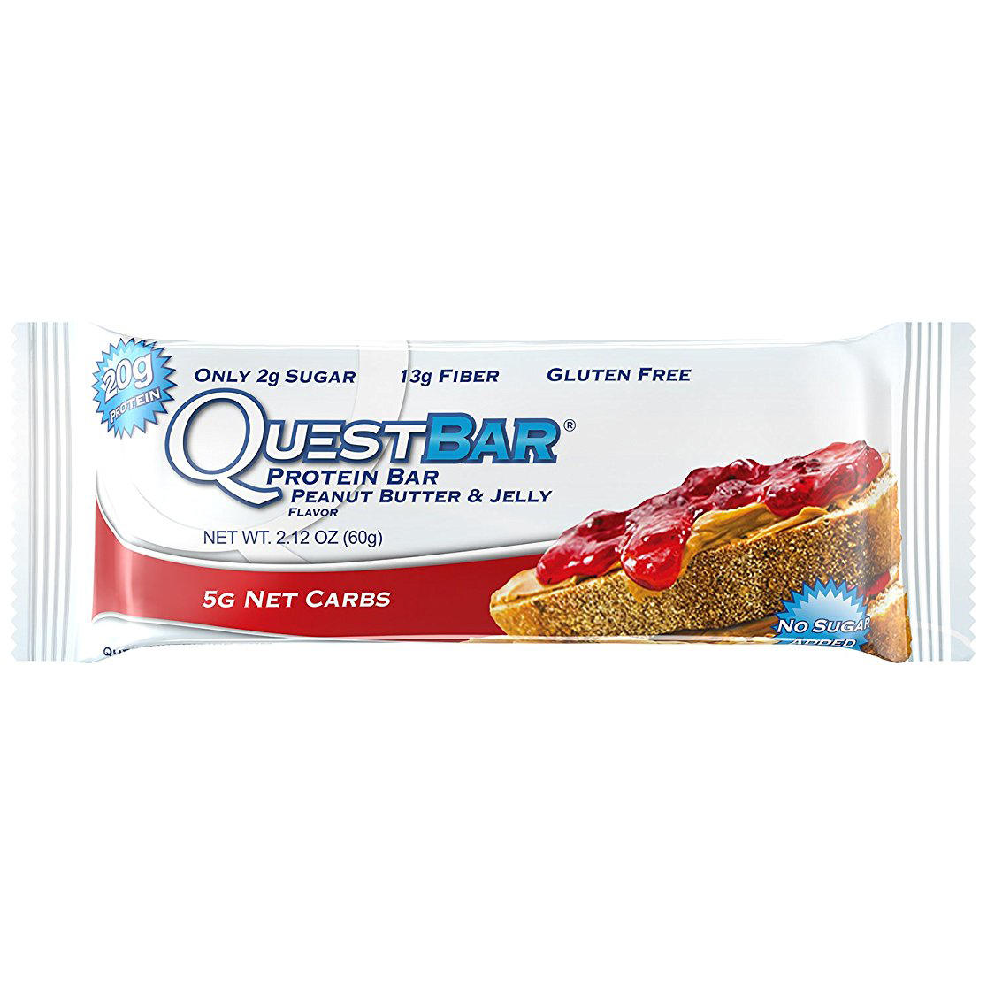 QUEST BAR - GLUTEN FREE - (Peanut Butter & Jelly) - 2.12oz