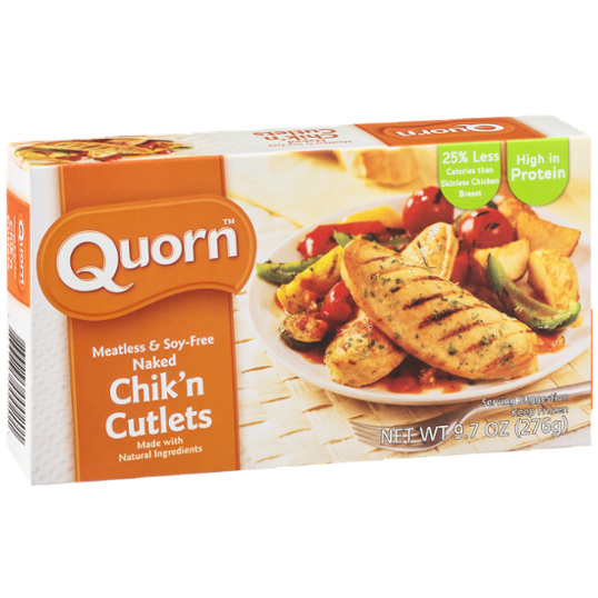 QUORN - CHIK'N CUTLETS - NON GMO - GLUTEN FREE - SOY FREE - 9.7oz