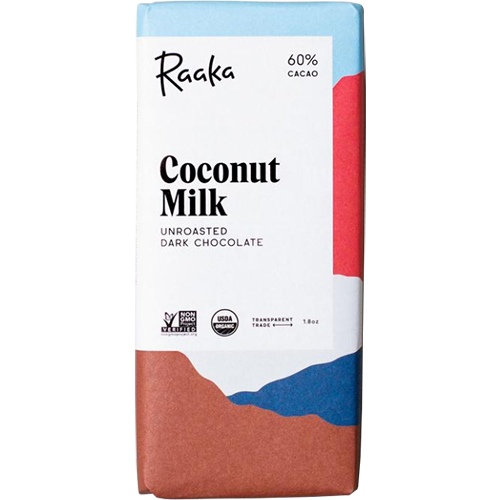 RAAKA - UNROASTED DARK CHOCOLATE - (Coconut Milk) - 1.8oz