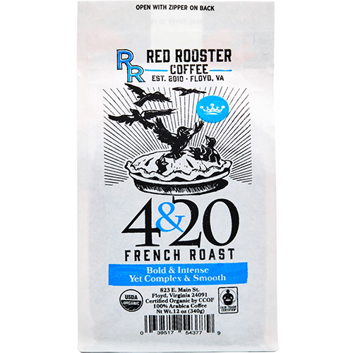 RED ROOSTER - WHOLE BEAN COFFEE (4&20 French Roast) - 12oz