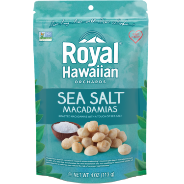 ROYAL HAWAIIAN ORCHARDS - MACADAMIAS - (Sea Salt) - 4oz