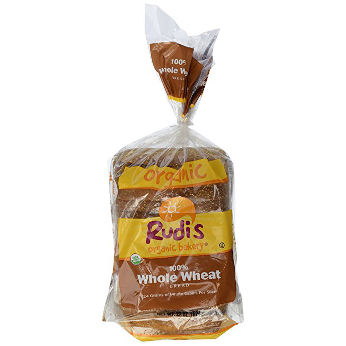 RUDI'S BAKERY - COUNTRY MORNING 100% WHOLE WHEAT BREAD - DAIRY FREE - NON GMO - 22oz