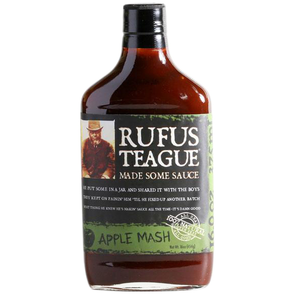RUFUS TEAGUE - ALL NATURAL - GLUTEN FREE - NON GMO - BBQ SAUCE - (Apple Mash) - 16oz