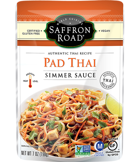 SAFFRON ROAD - SIMMER SAUCE - NON GMO - GLUTEN_FREE - (Pad Thai) - 7oz
