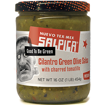 SALPICA - Cilantro Green Olive Salsa /w Charred Tomatillo - (Medium) - 16oz