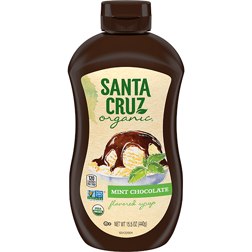 SANTA CRUZ - ORGANIC MINT CHOCOLATE FLAVORED SYRUP - NON GMO - GLUTEN FREE - 15.5oz