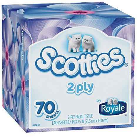 SCOTTIES - 2 PLY FACIAL TISSUE - 70counts