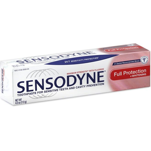 SENSODYNE - TOOTHPASTE FOR SENSITIVE TEETH AND CAVITY PREVENTION - (Full Protection + Whitening) - 4