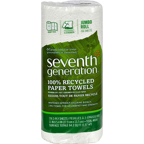 SEVENTH GENERATION - 100% PAPER TOWELS STRONG & ABSORBENT-156counts