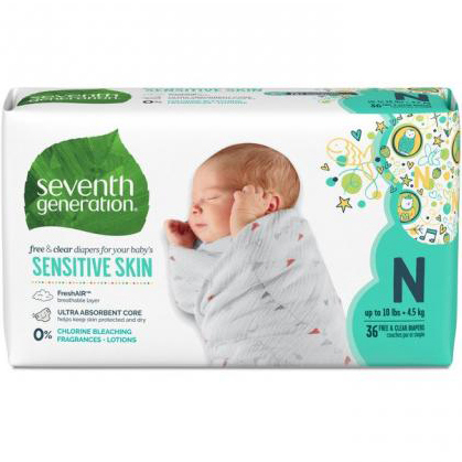 SEVENTH GENERATION - DIAPERS FOR YOUR BABY'S - (Sensitive Skin) - 36PCS