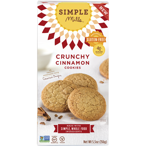 SIMPLE MILLS - COOKIES -  NON GMO - GLUTEN FREE - (Crunchy Cinnamon) - 6.2oz