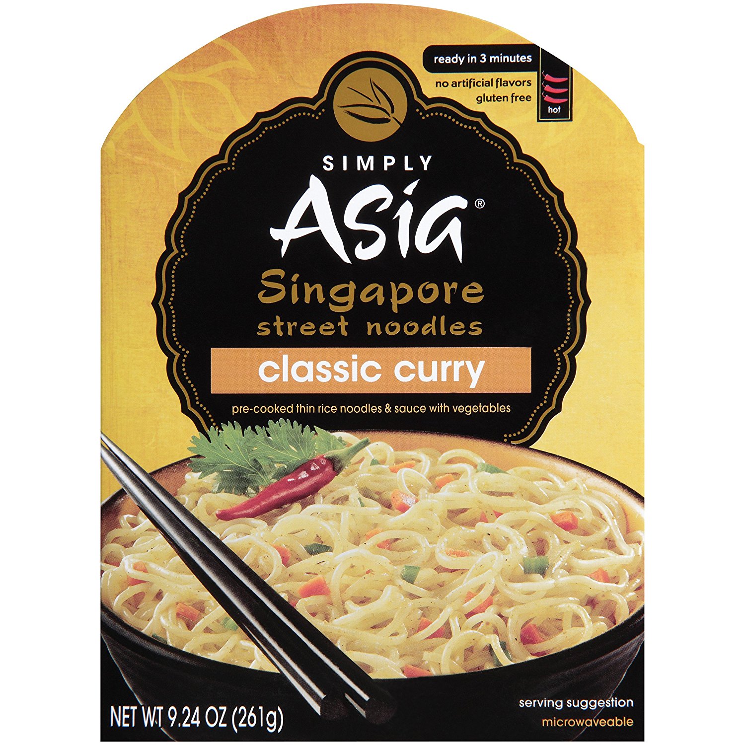 SIMPLY ASIA - SINGAPORE STREET NOODLES - GLUTEN FREE - CLASSIC CURRY - 9.24oz