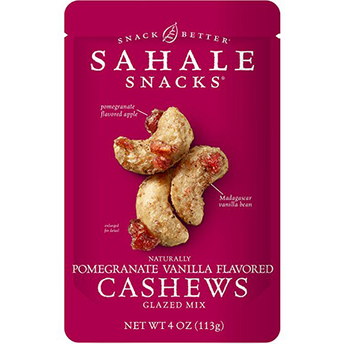 SNACK BETTER - SAHALE SNACKS - (Pomegranate Vanilla Flavored Cashews) - 4oz