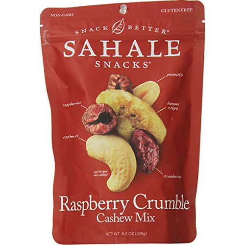 SNACK BETTER - SAHALE SNACKS - (Raspberry Crumble Cashew Trail Mix) - 8oz