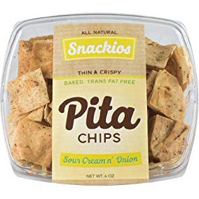 SNACKIOS - PITA CHIPS - (Sour Cream N' Onion) - 6oz