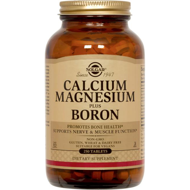 SOLGAR - CALCIUM MAGNESIUM PLUS BORON - 250 Tablets