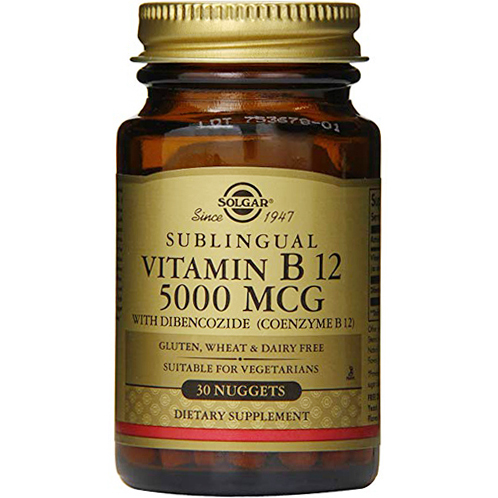 SOLGAR - SUBLINGUAL VITAMIN B12 5000MCG - 30NUGGETS
