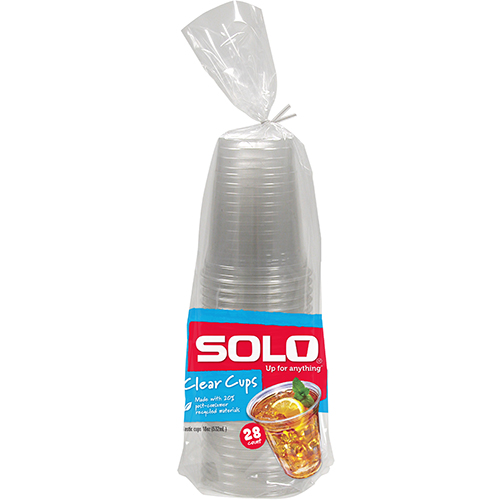 SOLO - 18oz CLEAR CUPS - 28 CUPS