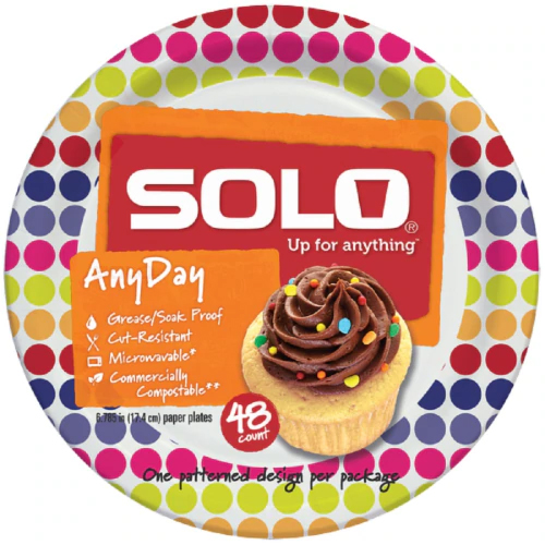 SOLO - ANYDAY 6.7" PAPER PLATES - 48counts