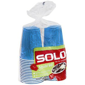 SOLO - SQUARED 18oz PLASTIC CUP (Blue)- 30 CUPS